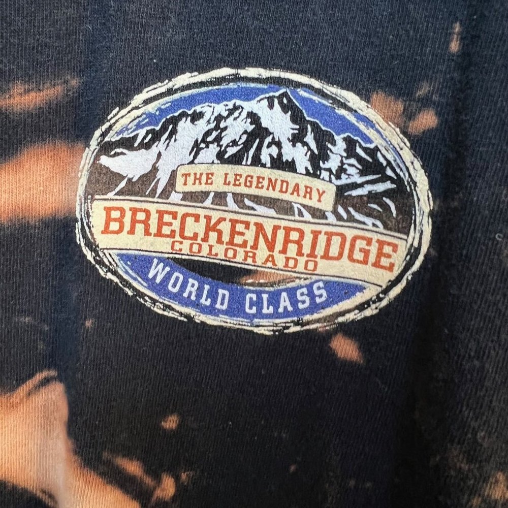 Breckenridge Colorado Tie Dye Black Long Sleeve Tee Size Medium - Picture 3 of 6